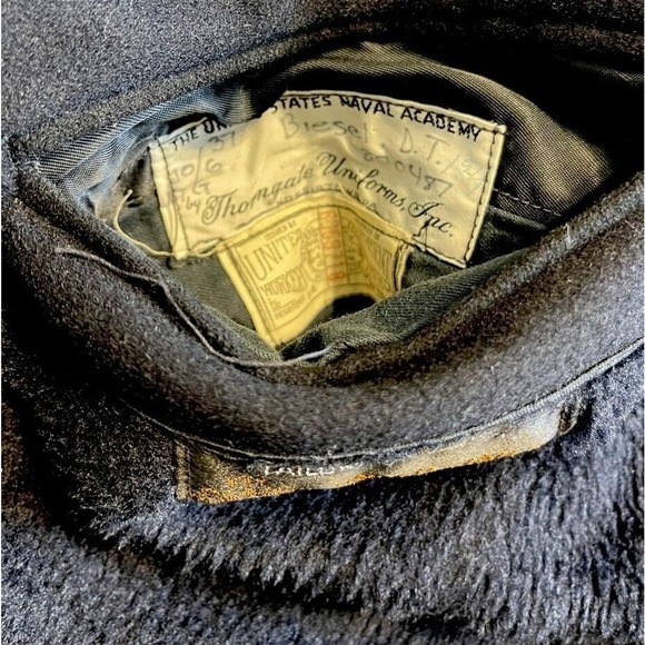 US NAVY Naval Academy Vintage Peacoat Pea Coat 37 Reefer Gold Buttons - Picture 6 of 8